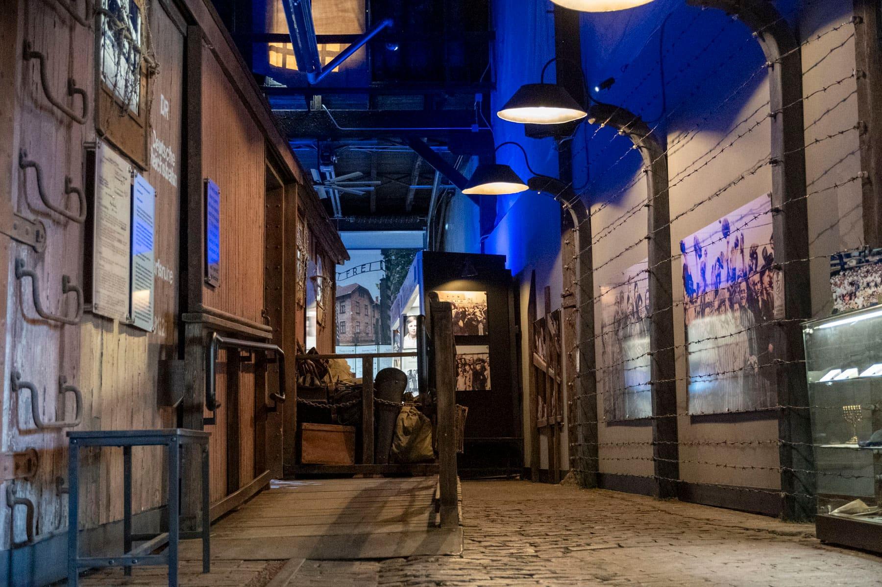 Holocaust Rails exhibit walkway