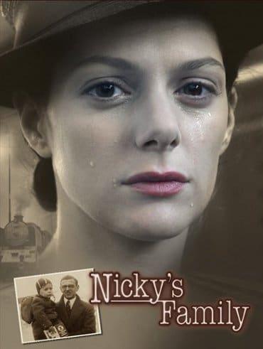 Film poster with a close-up of a woman's face above the printed title “Nicky’s Family.”