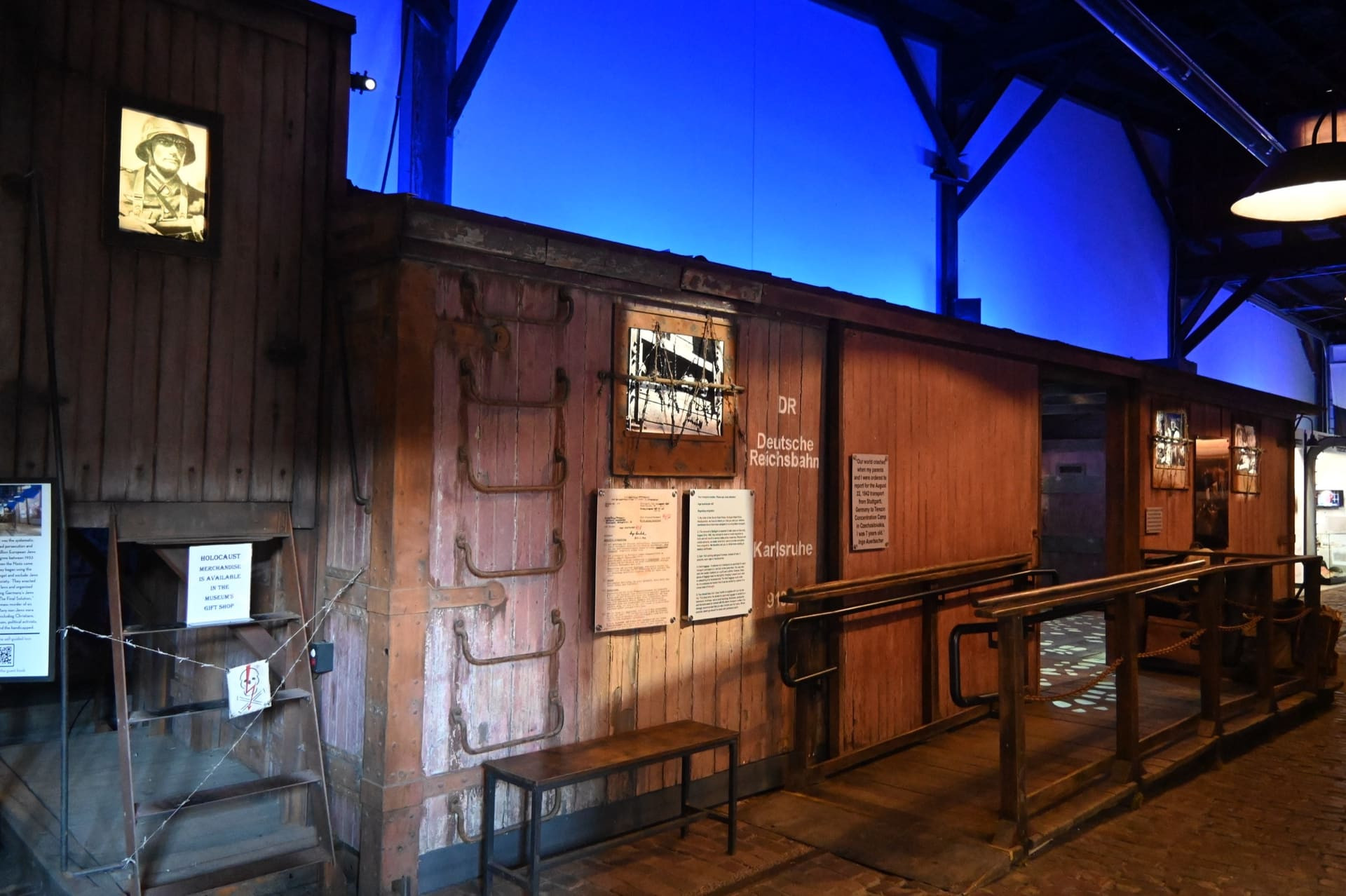 Holocaust Rails cattle car exhibit