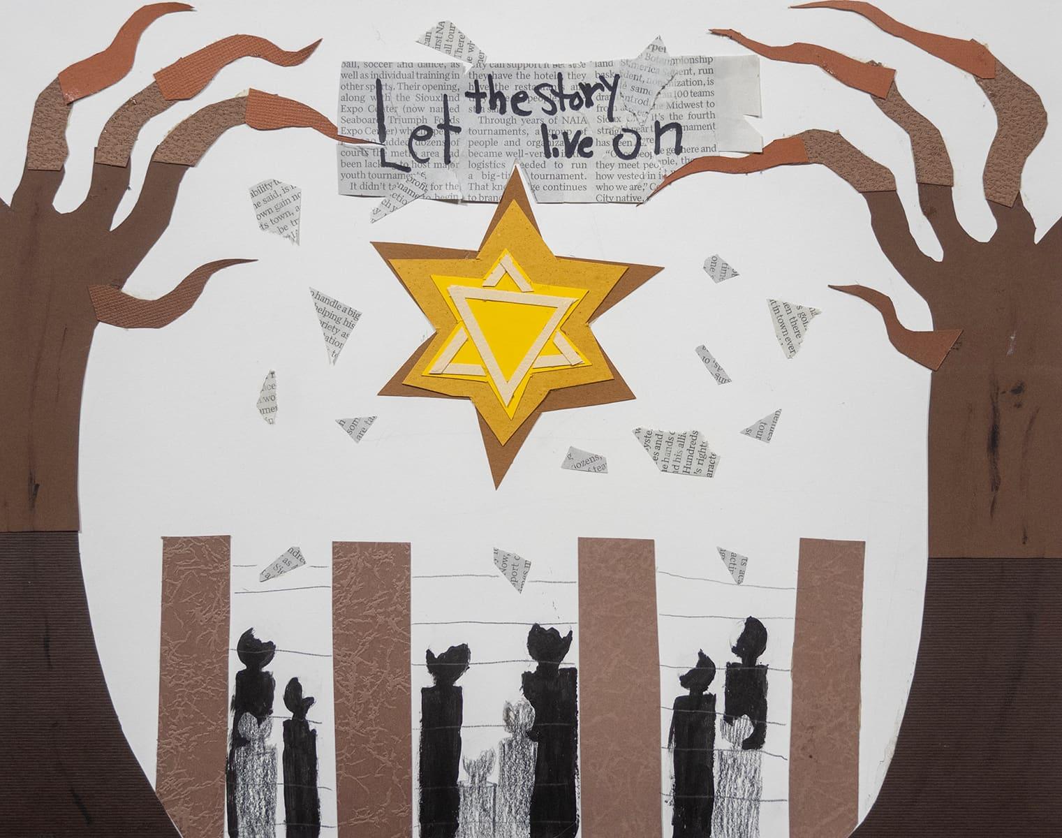 Artwork shows brown hands framing a yellow star above silhouetted figures.
