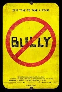 Yellow “Bully” film poster with the title crossed out by a red prohibition symbol.