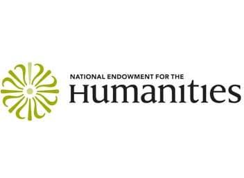 National Endowment for the Humanities logo with a lime-green radiating flower mark and black name text.